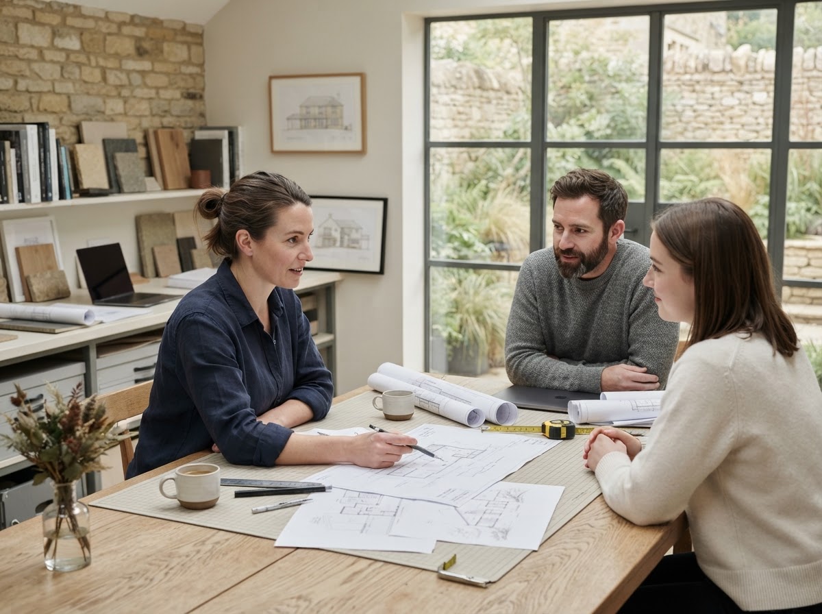 Pjgalicia research team reviewing data models in a calm, natural-light workspace